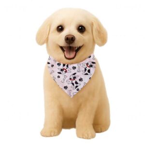 Personalized Reversible Dog & Cat Bandana (Red Dog)