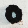 Fur Scrunchie Wristlet Keychain