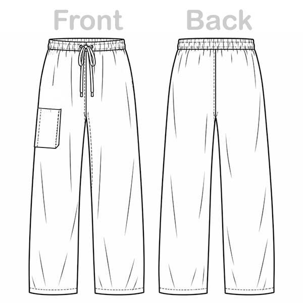 Unisex Thai Elephant Print Rayon Pants – Elastic Waist, Drawstring & Side Pocket