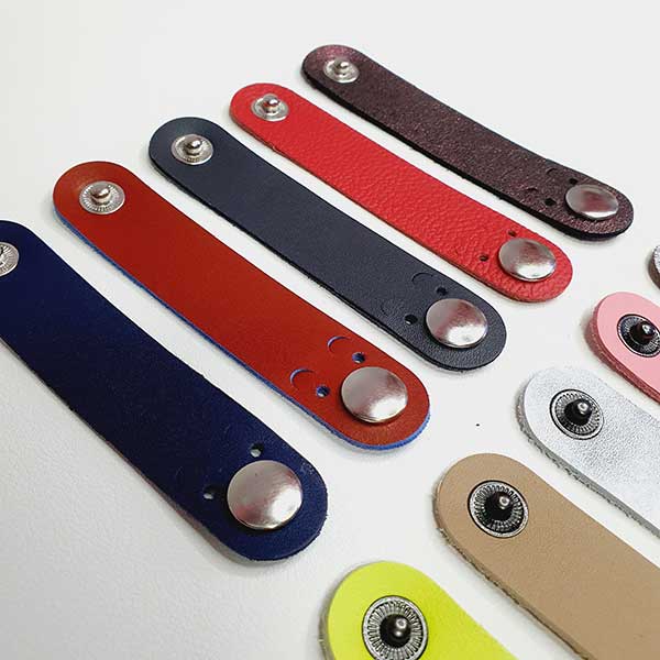 5/10 Pcs Cute Bear Genuine Leather Cable Straps – Earphone & Charging Cable Organizer, Assorted Colors (Copy) - Image 3