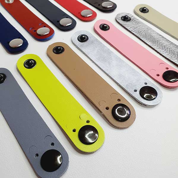 5/10 Pcs Cute Bear Genuine Leather Cable Straps – Earphone & Charging Cable Organizer, Assorted Colors (Copy) - Image 4